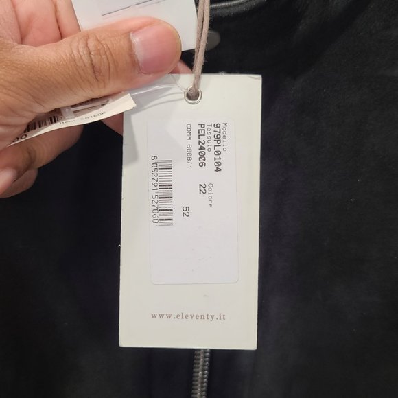 Eleventy Platinum Special Collection Lambskin/Shearling Zipped Bike… - Picture 3 of 9